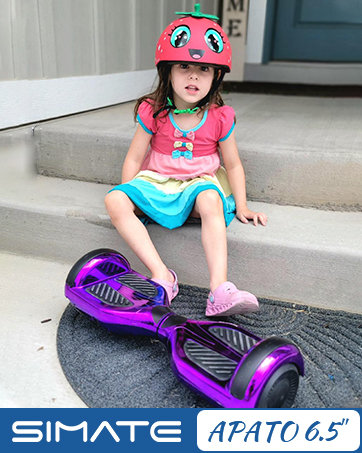 Hoverboard with combination of attachment of the seat, axes for the 6.5 "self-tank mouse with Bluetooth speakers and LED lights for children adults guys boys (they include go-kart) 17 Purple hoverboard for girls aged 6 and 12 years