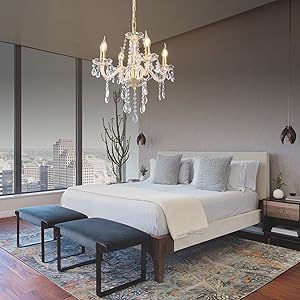 small gold crystal chandelier for bedroom