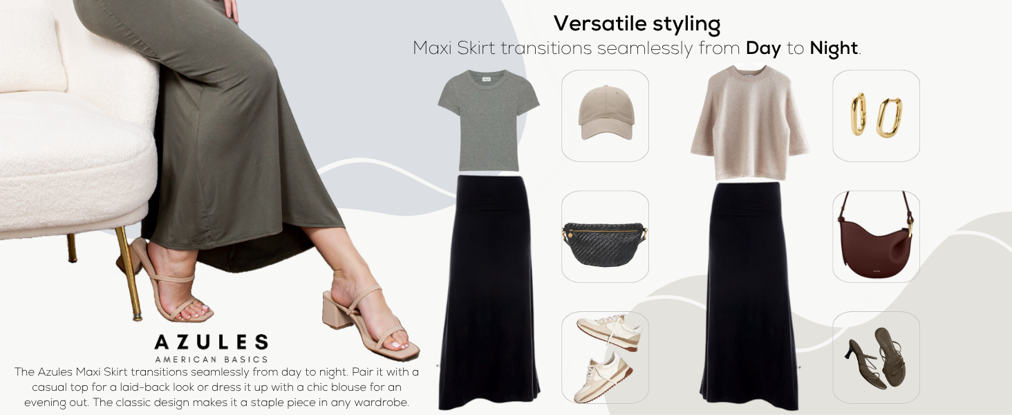 maxi skirt casual fold over waistband elegant boho style for women