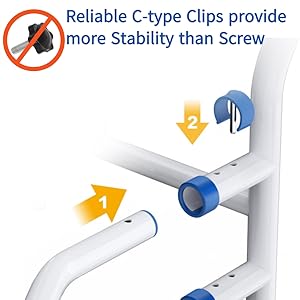 Reliable C-type Clips provide more stability than screws