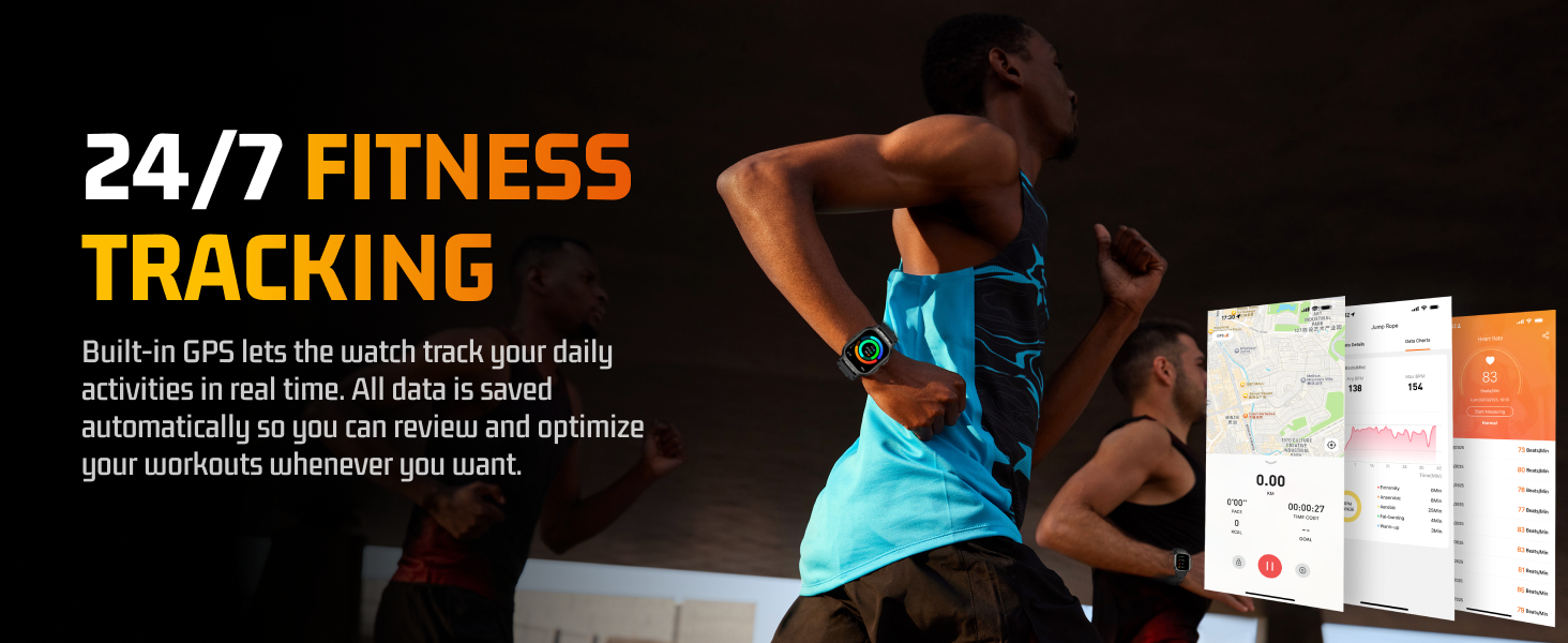 fitness watch for men, smart watch for iphone compatible