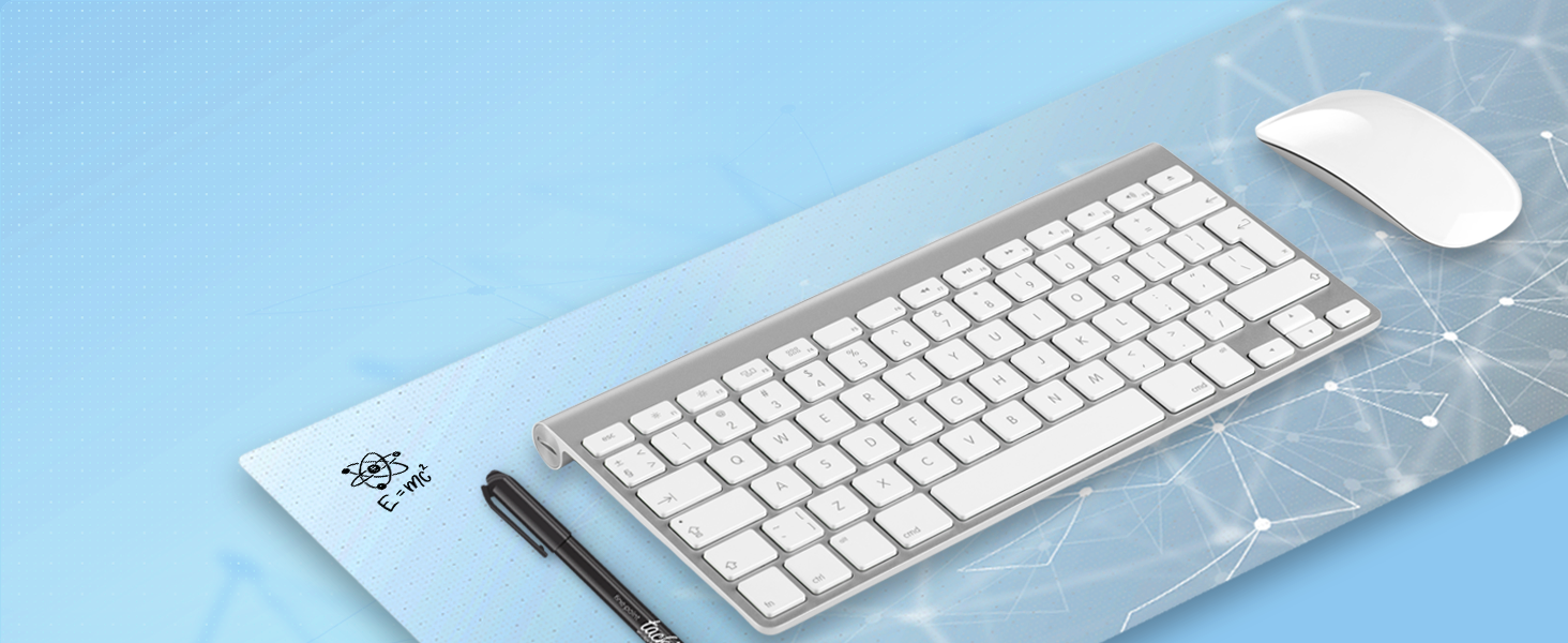 M.C. Squares 3in1 Dry Erase Desk Mat, Mouse Pad & Deco