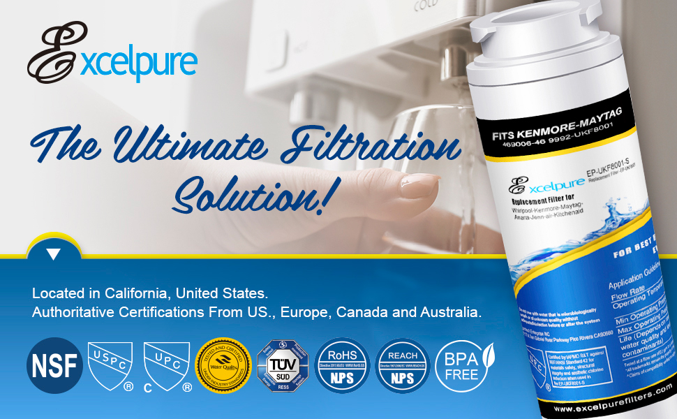 EXCELPURE UKF8001 Replacement for Whirlpool FILTER 4