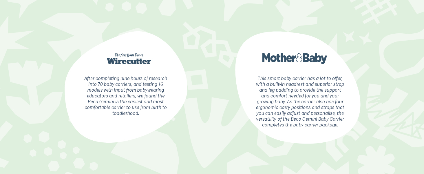 Beco Gemini Baby Carrier Newborn to Toddler Front, Back