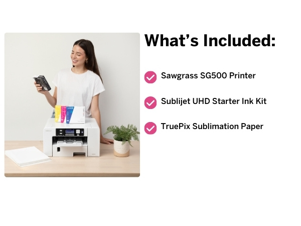 SAWGRASS SG500 サブリメーションプリンター Sawgrass SG500 Sublimation Printer with Full Size Ink Cartridges