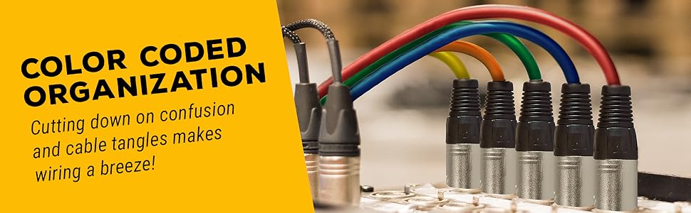 Color Coded Organization - cutting down on confusion and cable tangles makes wiring a breeze!