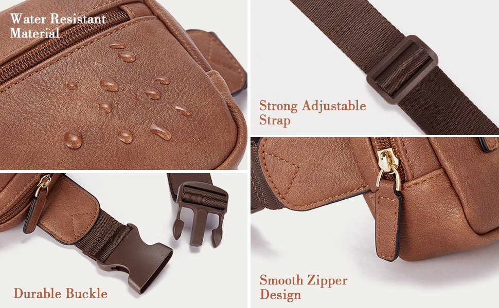 Telena Belt Bag for Women PU Leather Fanny Pack Crossbody