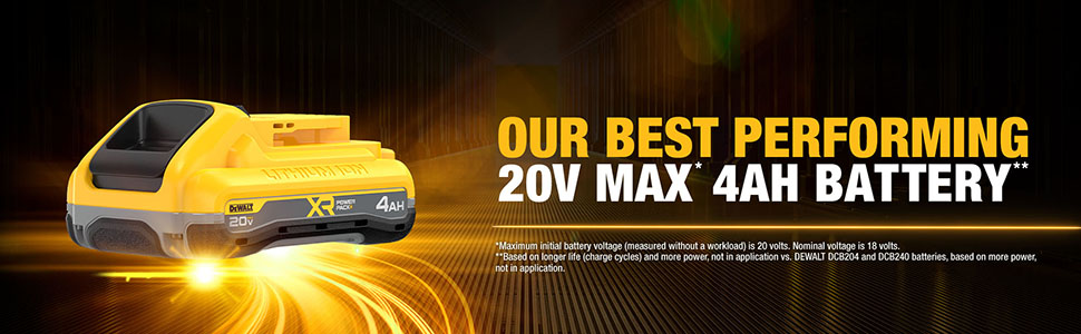 our best performing 20v max  4AH battery
