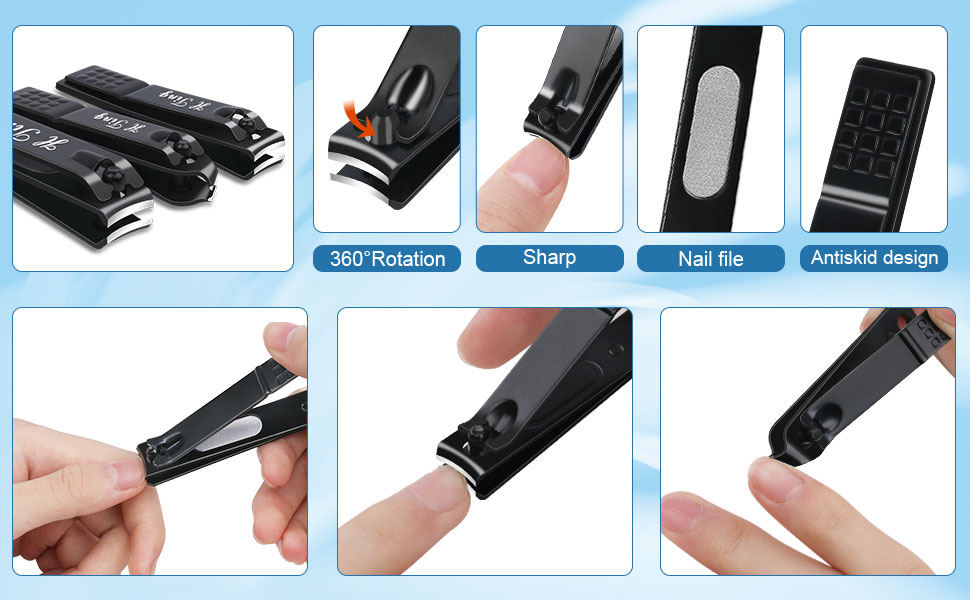 fingernail clipper and toe nail clippers 