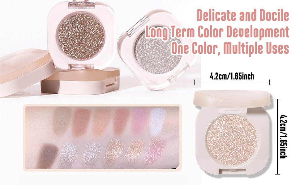  Light Brown Monochrome Glitter Eyeshadow