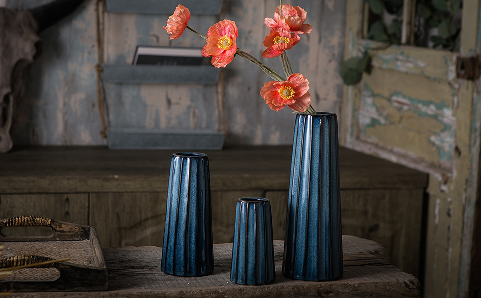 blue vase home decor