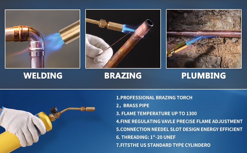 Propane Torch Head , MAPP Torch Head,Kitchen Torch Head,Mapp/Map Gas Torch Flame Control&Trigger