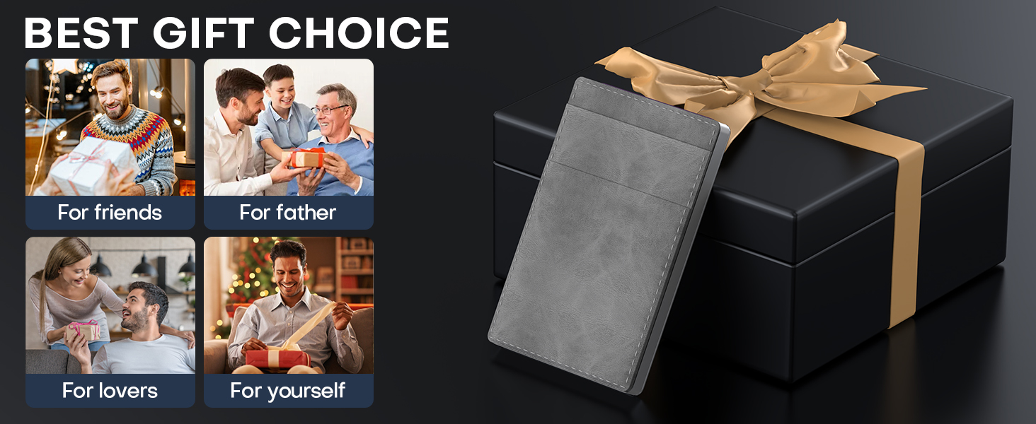 HERORI Popup card wallet leather Silmminimalist wallet