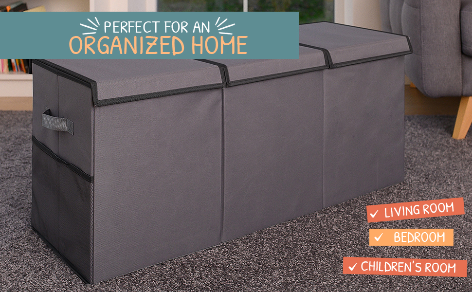 SoftOwl Extra Large Toy Storage Organizer with Lid Sturdy