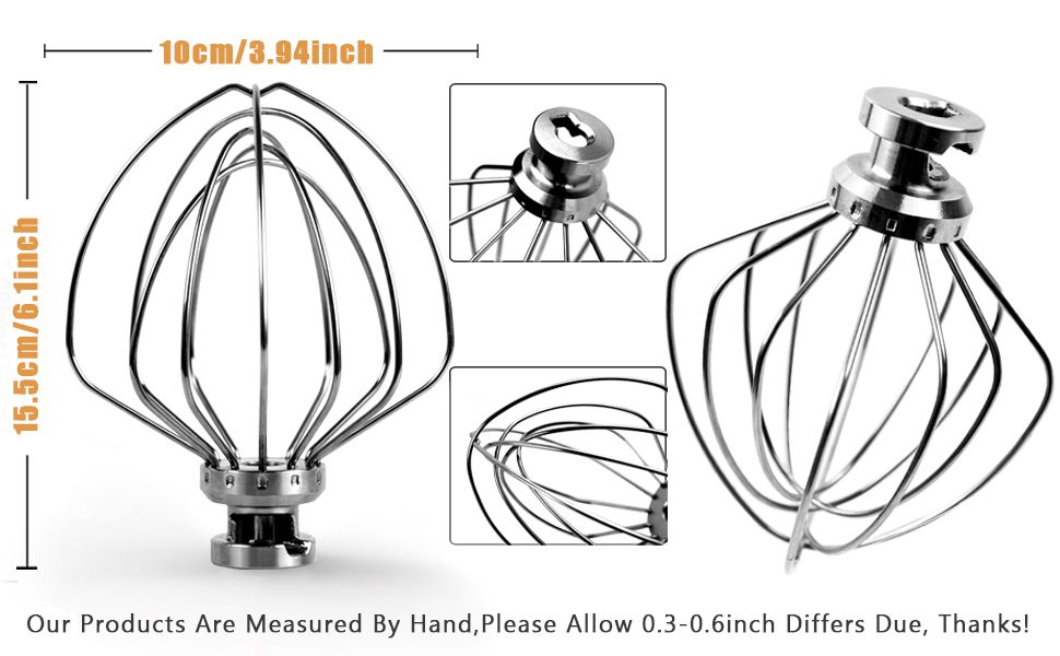 K45WW Wire Whip Attachment Stainless Steel Replacement