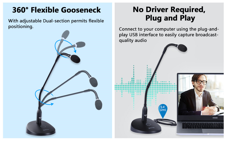 Desktop Gooseneck USB Condenser Microphone