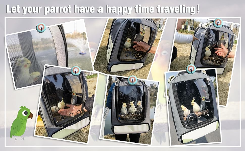 Sysmashing Bird Backpack Carrier,Bird Travel cage Backpack
