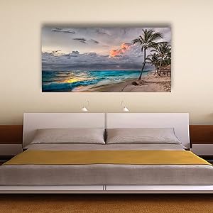 blue ocean wall art for bedroom