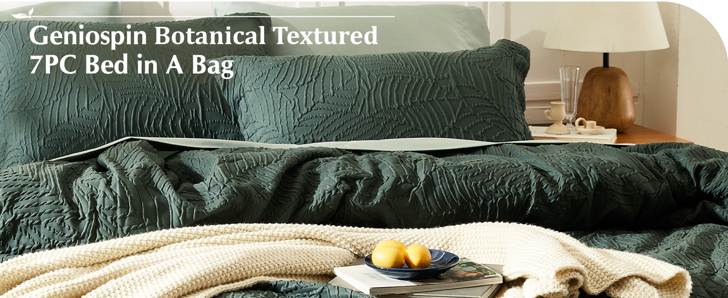 Botanical Textured Comforter Bed Set