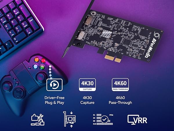 AverMedia LIVE GAMER 4K PCIeカード Amazon.com: AVerMedia HDMI 2.1 Internal PCIe Capture Card