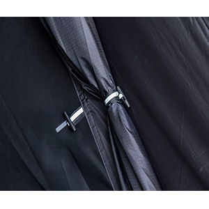 STOVEHUT Black Lightweight Shelter with Two Tarp Poles and Two Tent Poles