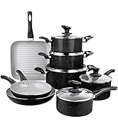 Conjunto de panelas antiaderentes Granitestone 13 peças de panelas e frigideiras antiaderentes com diamante de camada tripla...