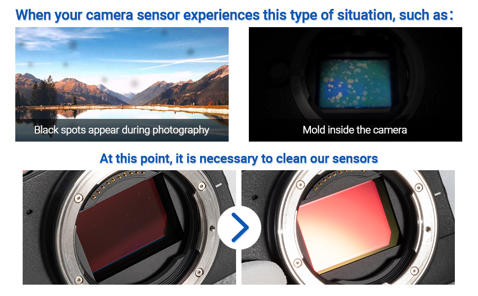 12PCS 24mm Full Frame Sensor Cleaning Swabs, Camera Sensor