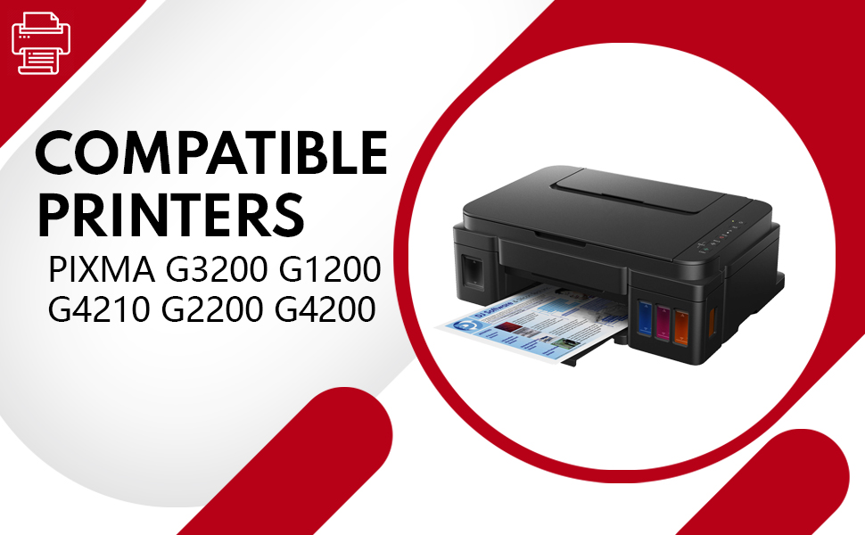 GI290 Ink Bottles (4Pack, Black Cyan Magenta Yellow