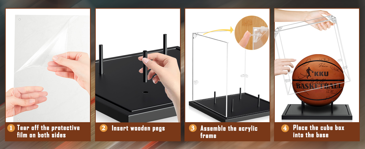 clear basketball display