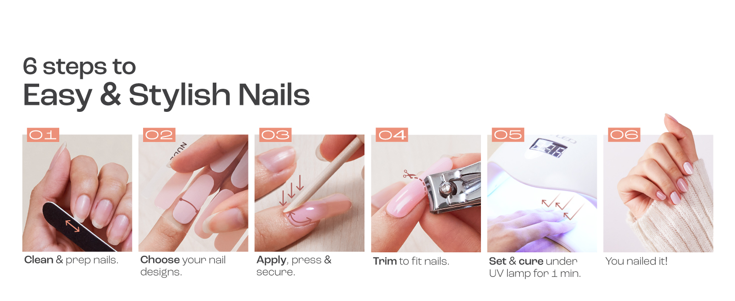 stick on nails nail wraps nail art kit semi cured gel nail strips nail strips fall nail stickers