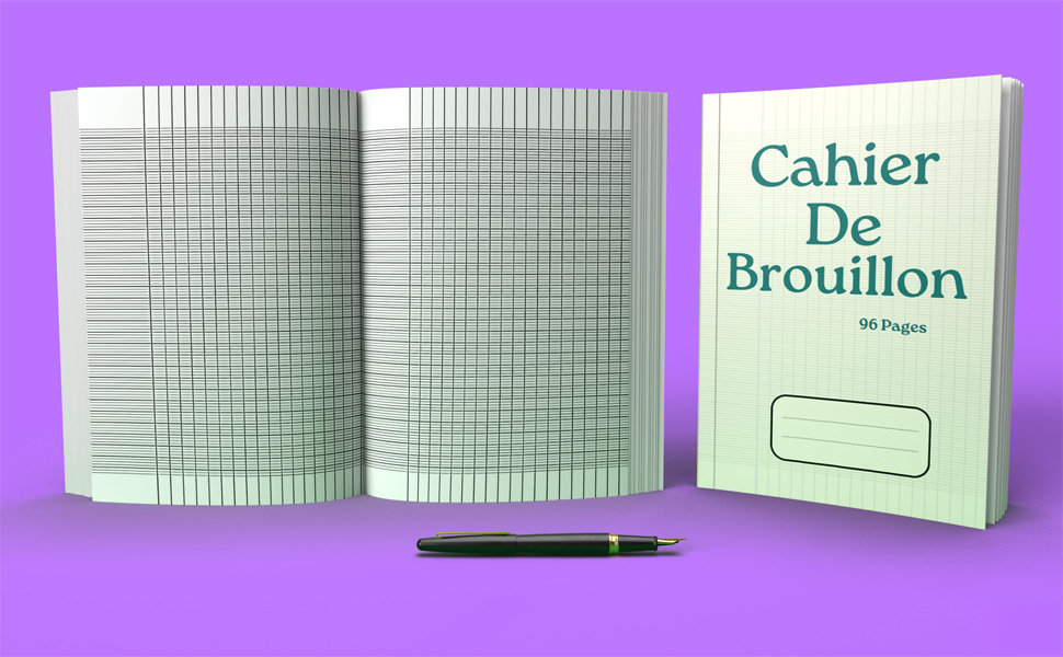 Page De Garde De Brouillon Cahier de Brouillon avec tables de multiplication: cahier 96 Pages