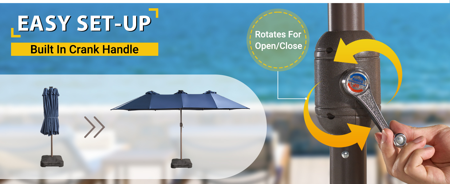Easy Set up outdoor patio umbrella