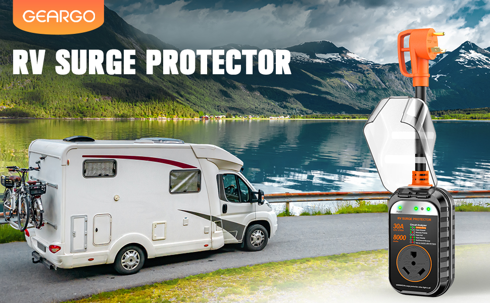 GEARGO RV Surge Protector 30 Amp RV Circuit Analyzer Surge Guard Full