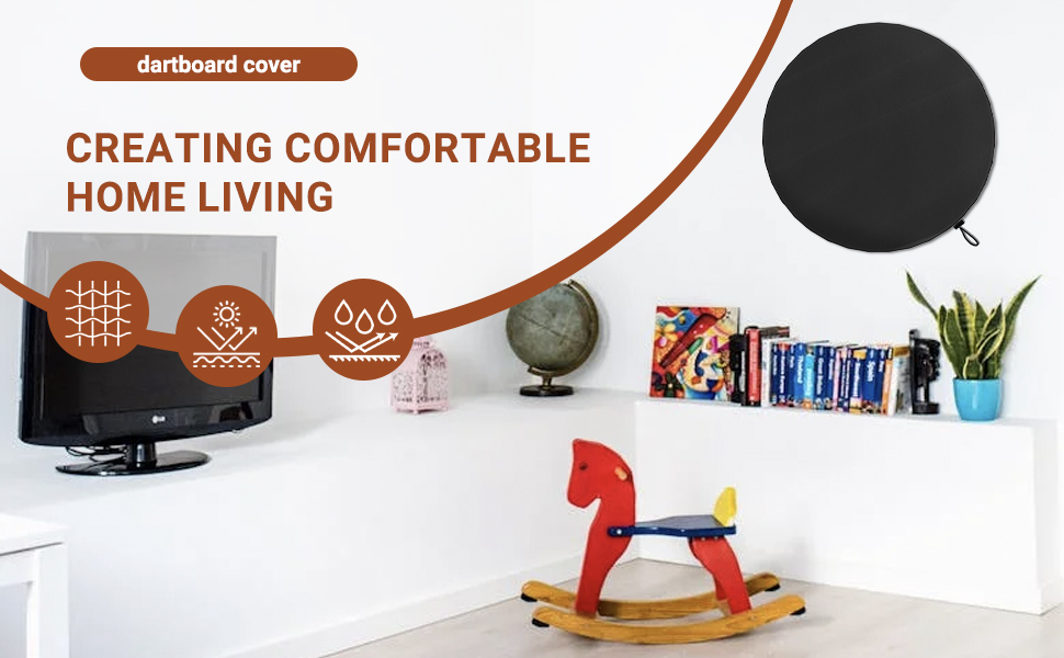 CATOTEL Dartboard Cover, Heavy Duty 600D Oxford Waterproof