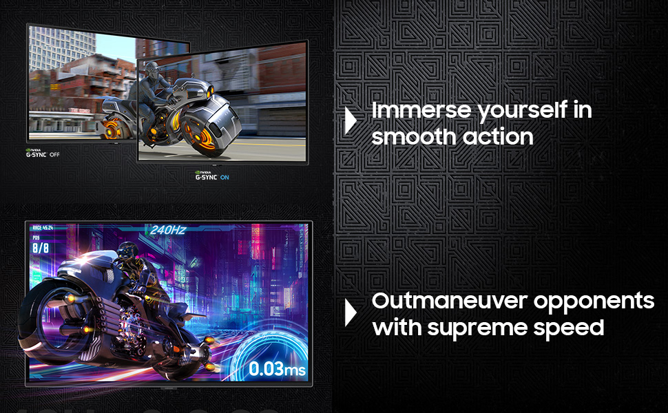 240Hz Refresh Rate &amp; 0.03ms Response Time(GtG)