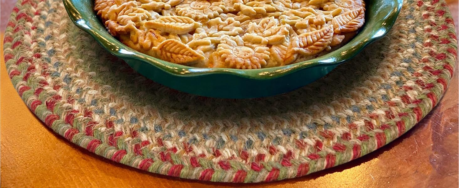 trivets table kitchen hot dishes woven trivet braided pot coaster coasters dish mat heat resistant