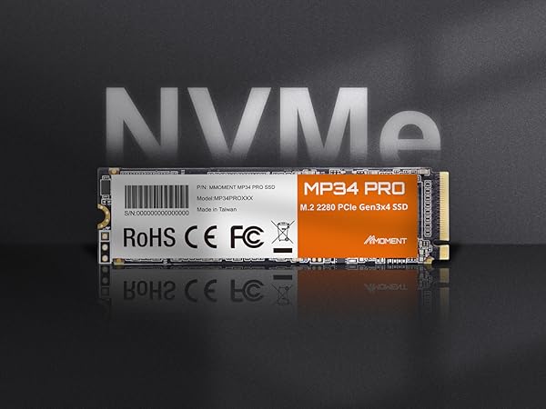 Amazon | 【高速】MMOMENT MP34 512GB NVMe M.2 SSD PCIe Gen3x4