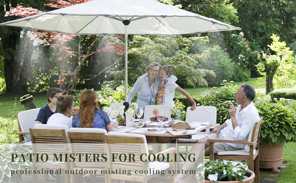 Patio Misters for Cooling 83FT Outdoor Water Misting System, Misting