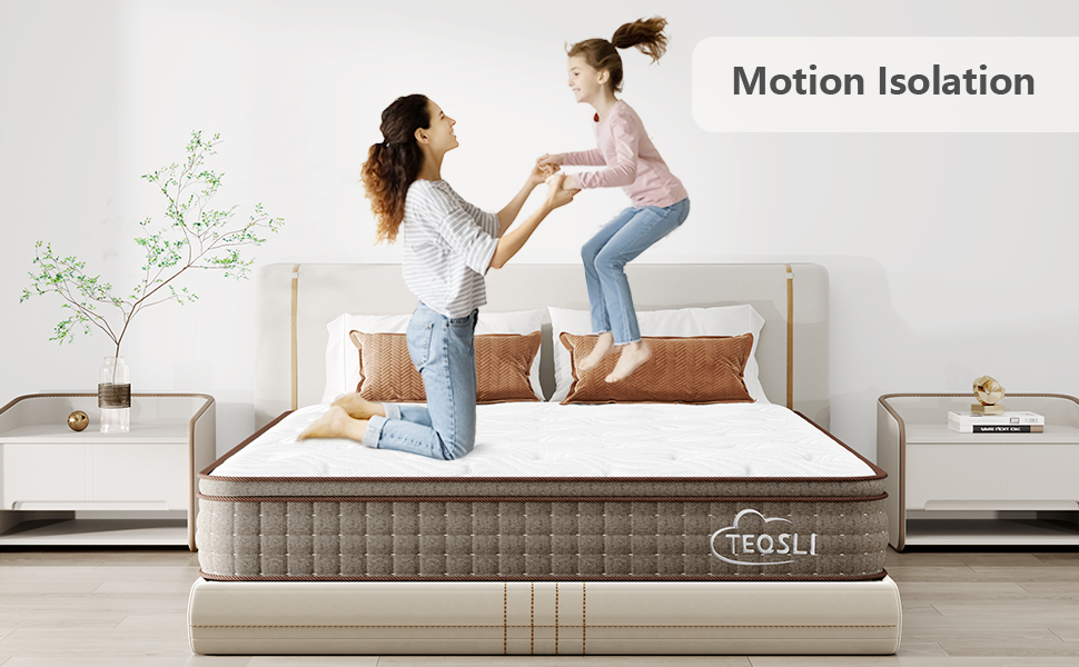 TeQsli Single Mattress 10 Inch, 3FT Breathable Memory Foam Pocket