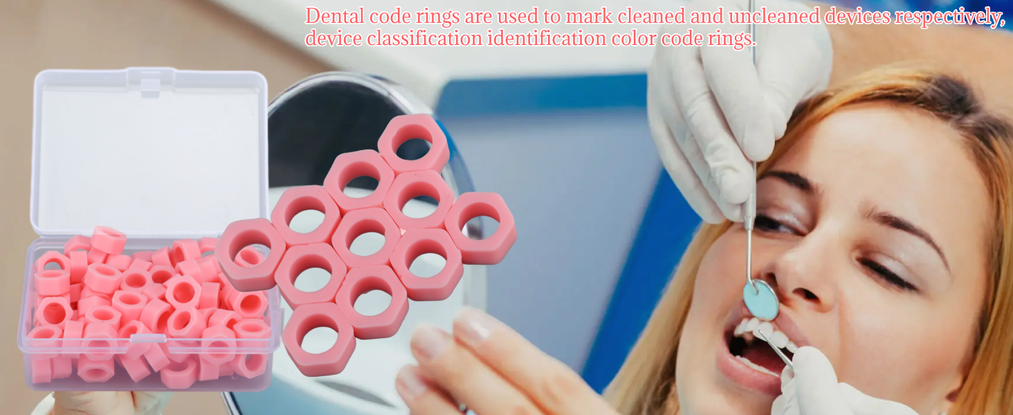 100pcs Dental Code Rings Silicone Color Code Instrument