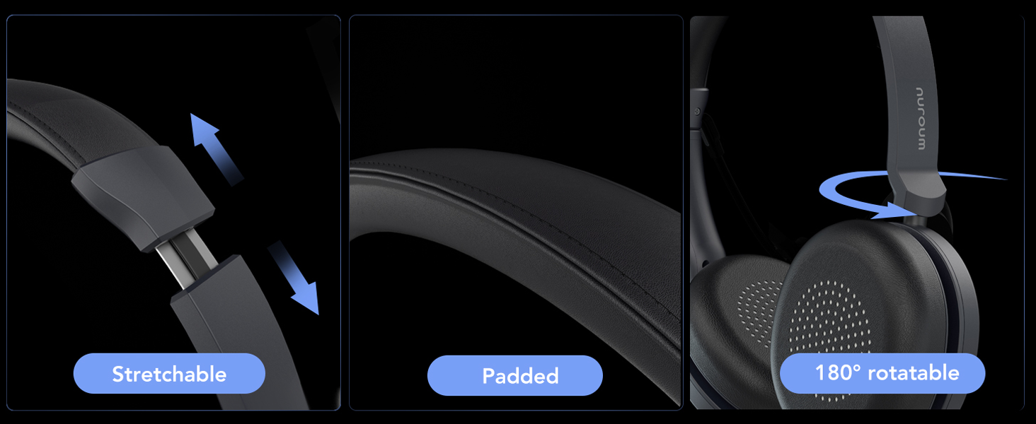 USB Headset with Microphone for PC, AI Noise Cancelling Mic for Work, Mute Button, Wired Headset