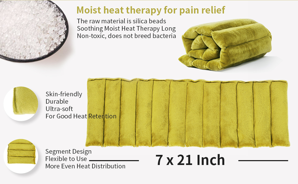 ILILIC Microwave Heat Pad for Relief Pain, Microwave Silica Beads Pad