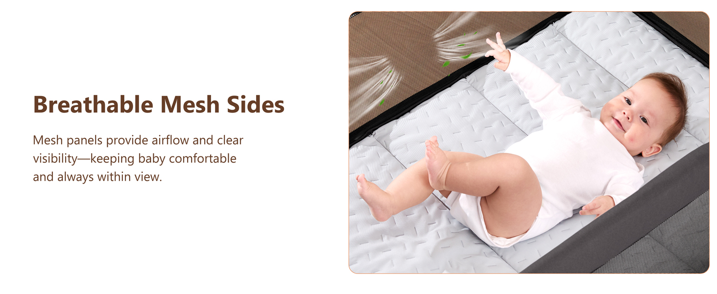Breathable mesh sides
