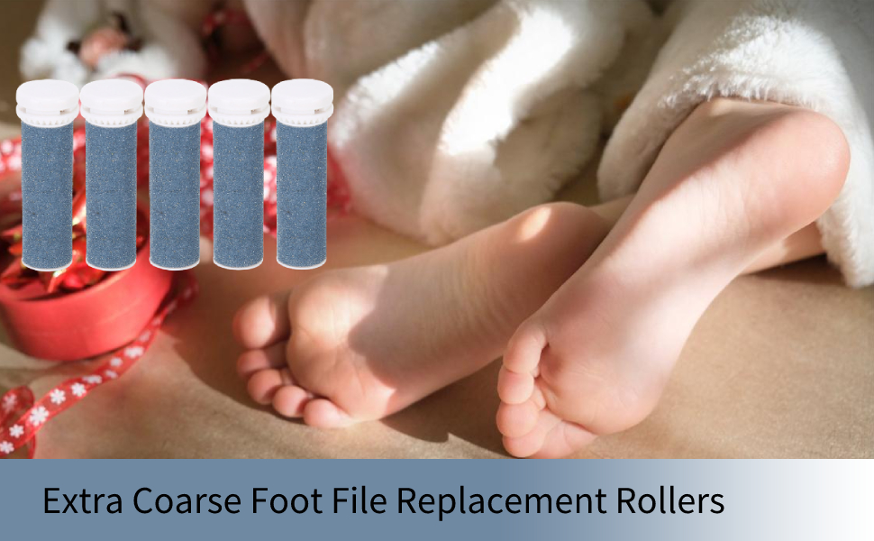 Extra Coarse Foot File Replacement Rollers, 5pcs Callus Remover Refill