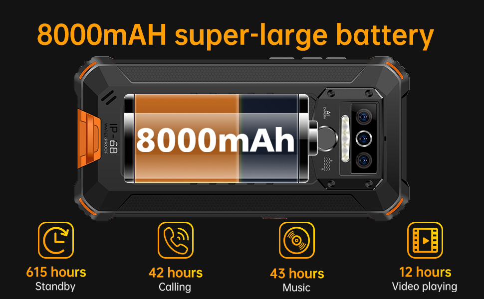 8000mAh battery