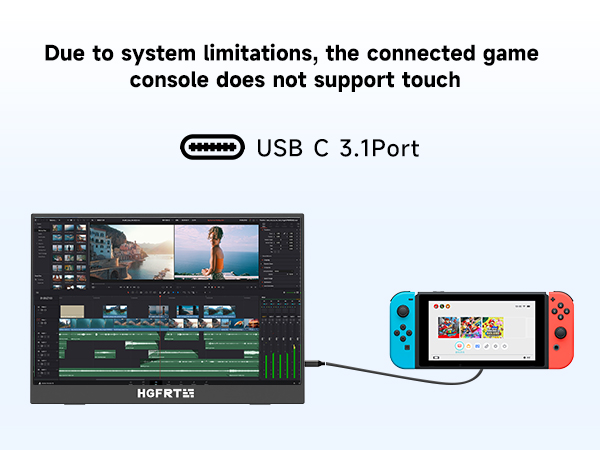 HGFRTEE 14インチ 4K モバイルモニター Amazon.com: HGFRTEE Portable Monitor Touchscreen 14
