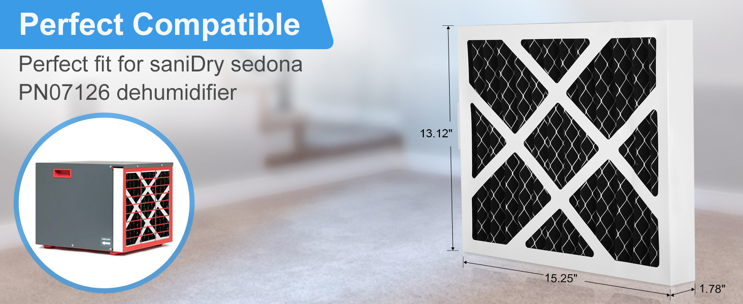 sanidry sedona dehumidifier filter pn07126