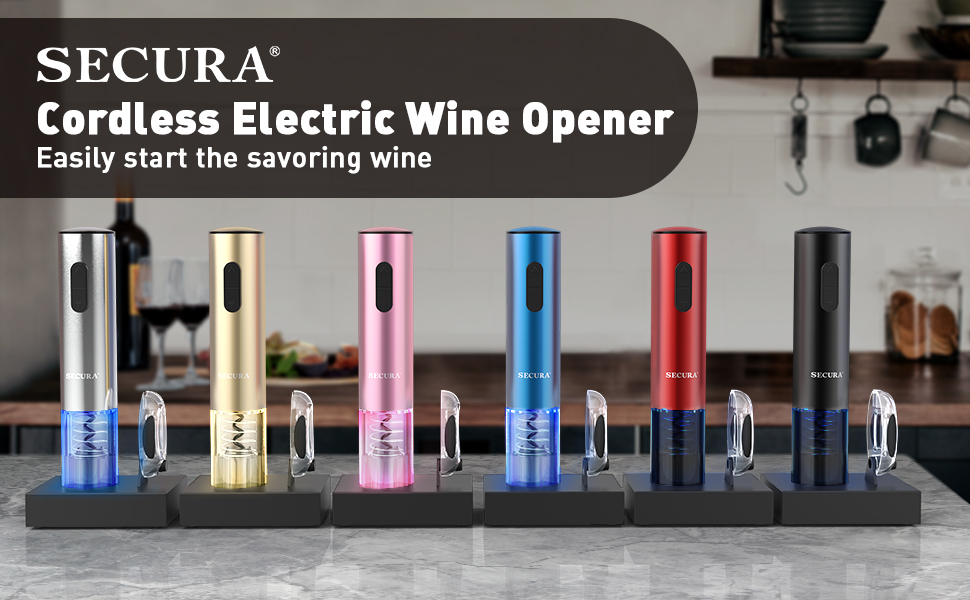 Secura Electric Wine Opener, Automatic Electric Wine Bottle