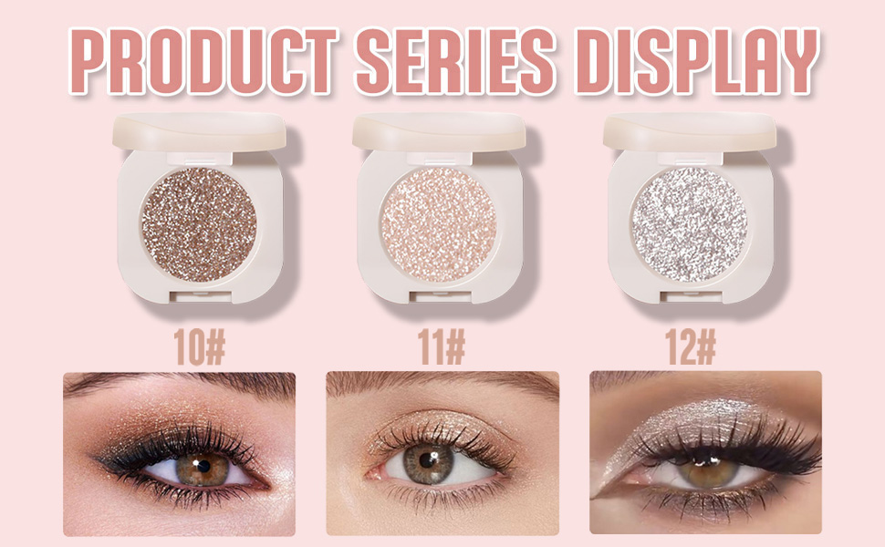  Light Brown Monochrome Glitter Eyeshadow