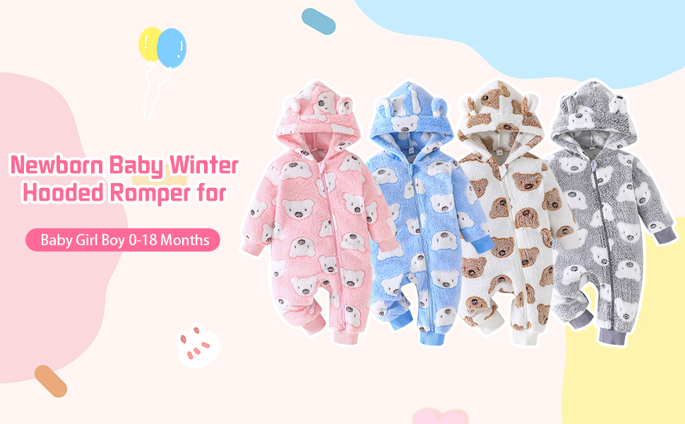 Newborn Baby Winter Romper